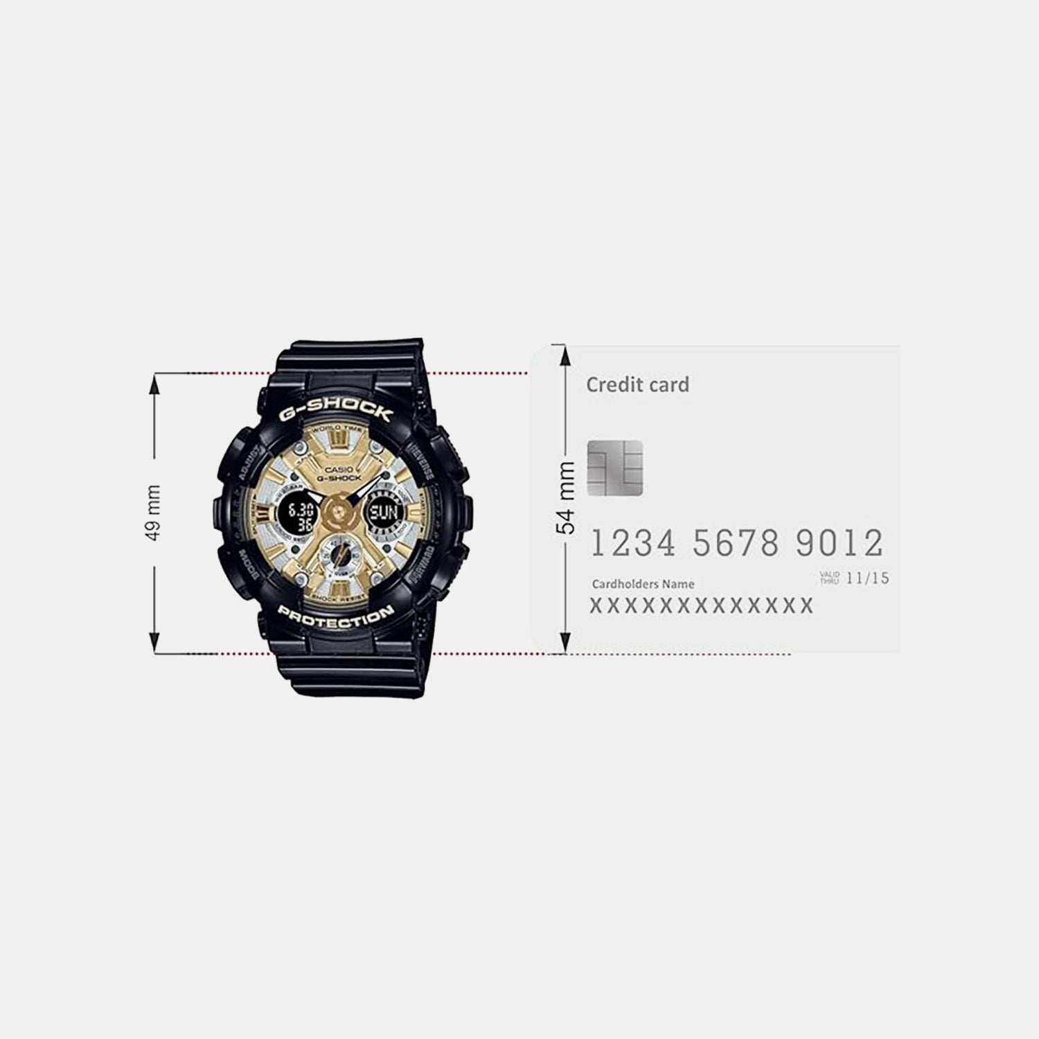 G-Shock Men Quartz Gold Dial Analog-Digital Resin Watch G1287