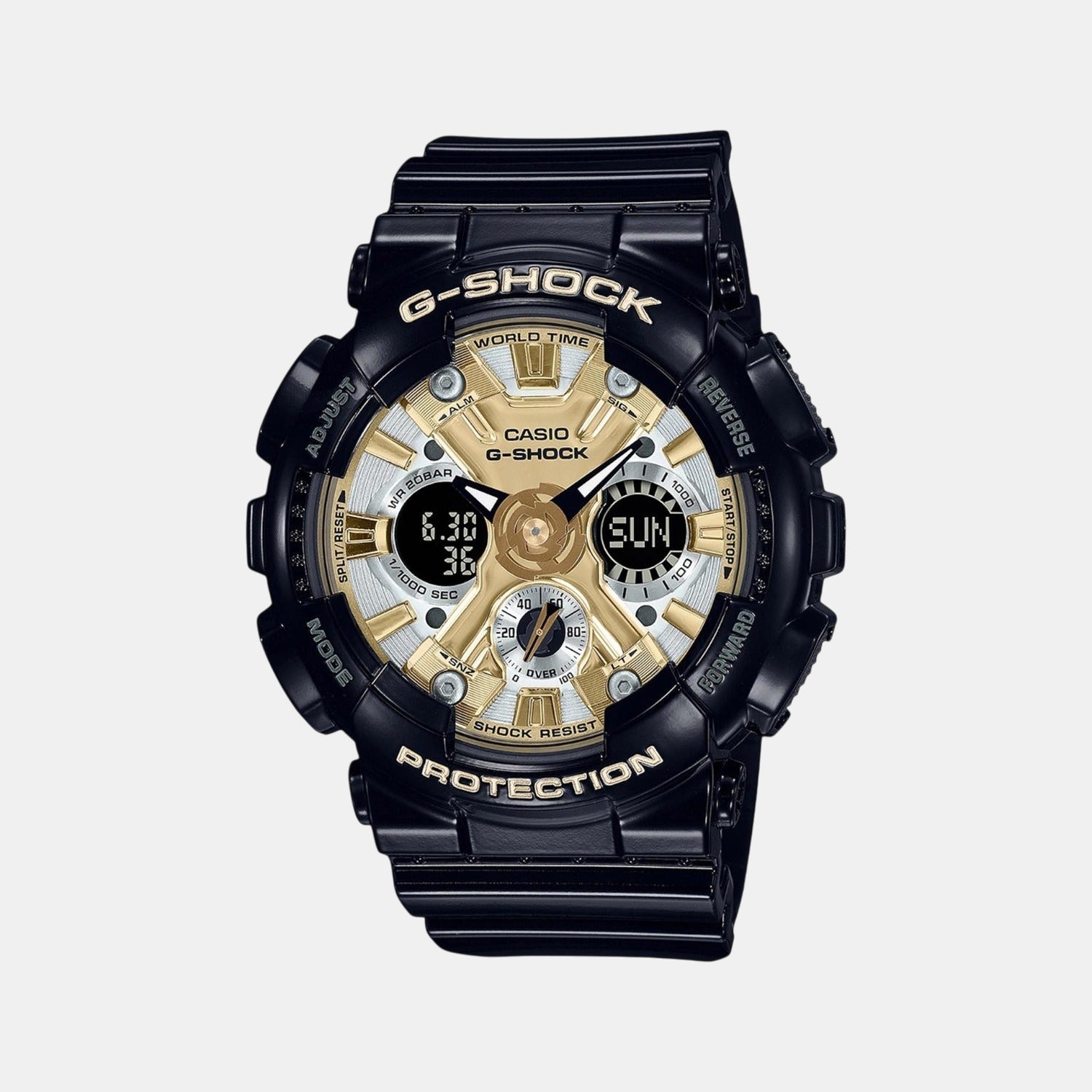 G-Shock Men Quartz Gold Dial Analog-Digital Resin Watch G1287