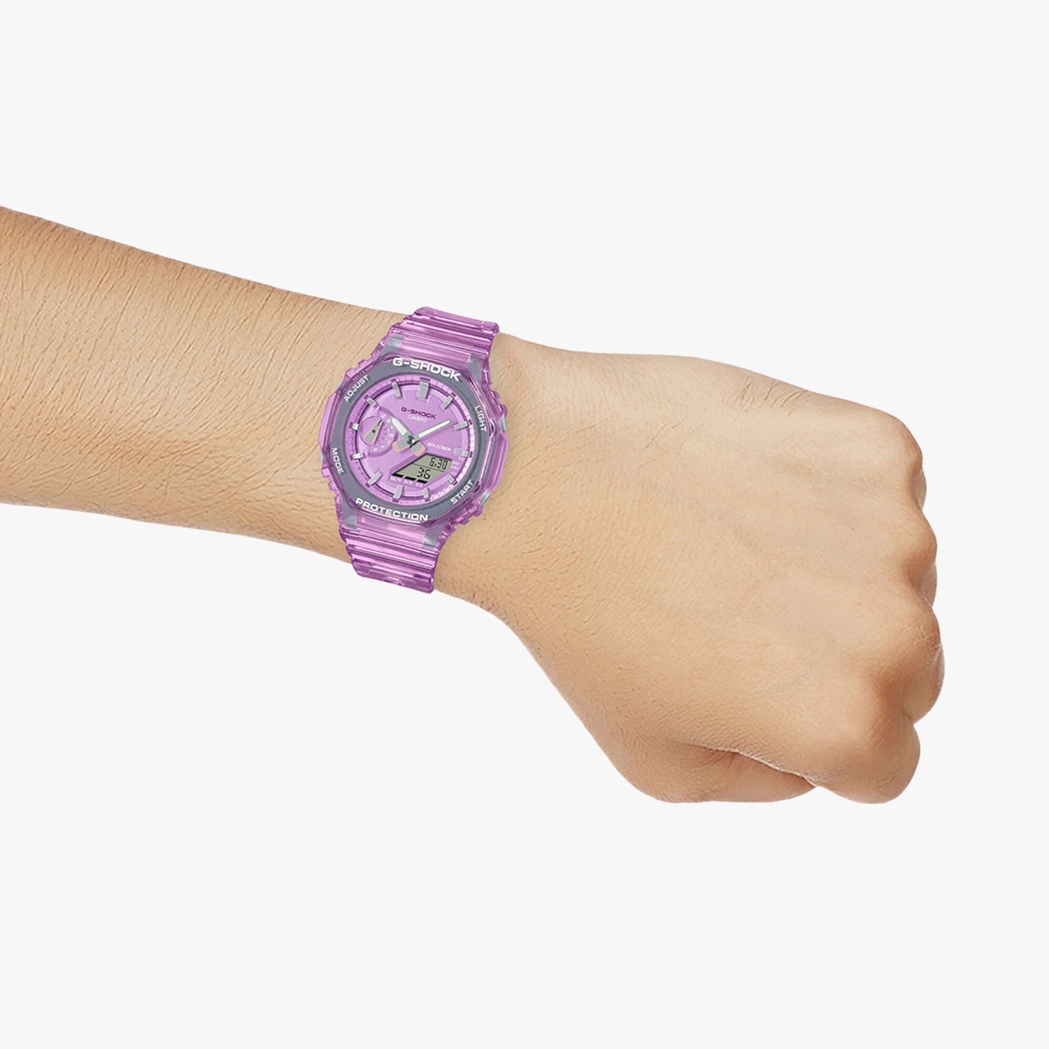 G-Shock Men Quartz Purple Dial Analog-Digital Resin Watch G1290