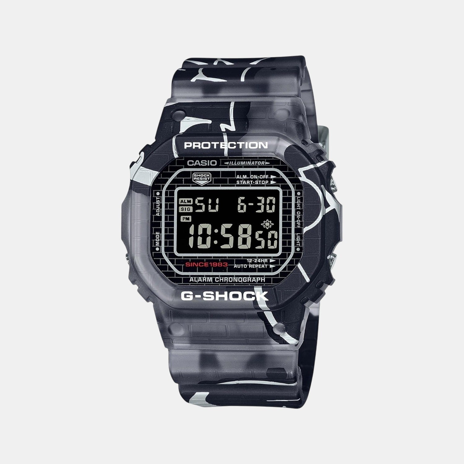 G-Shock Men Quartz Black Dial Digital Resin Watch G1295