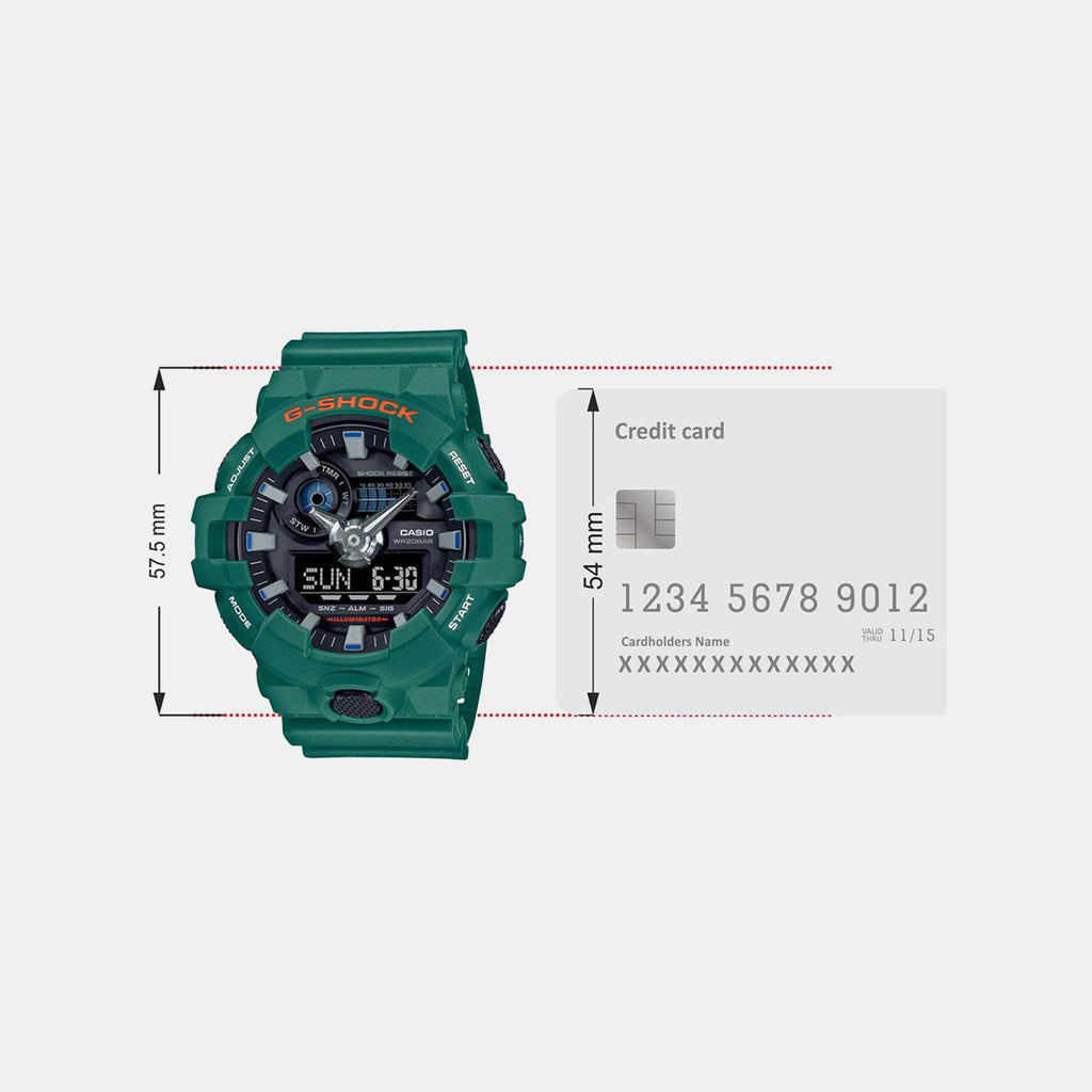 G-Shock Men Quartz Black Dial Analog-Digital Resin Watch G1300