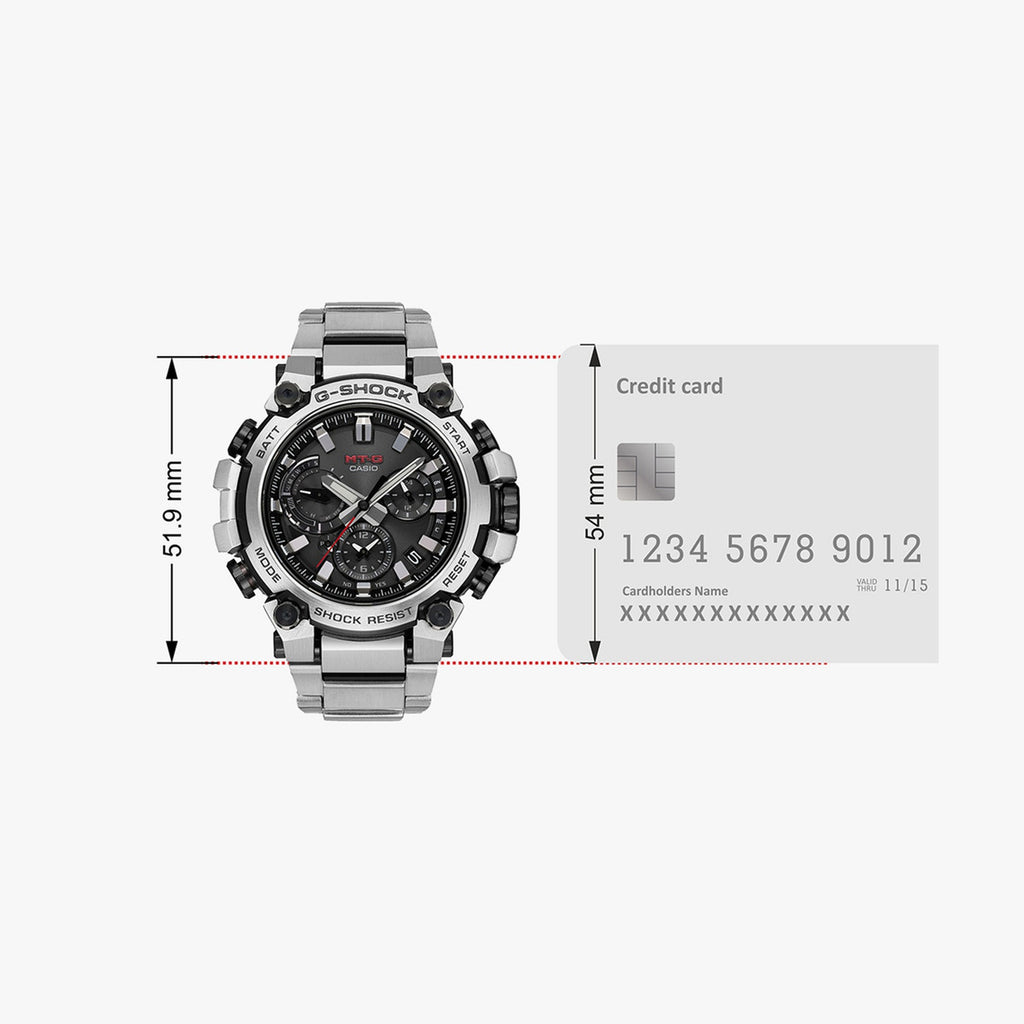 G-Shock Men Quartz Grey Dial Chronograph Stainless Steel Watch G1306