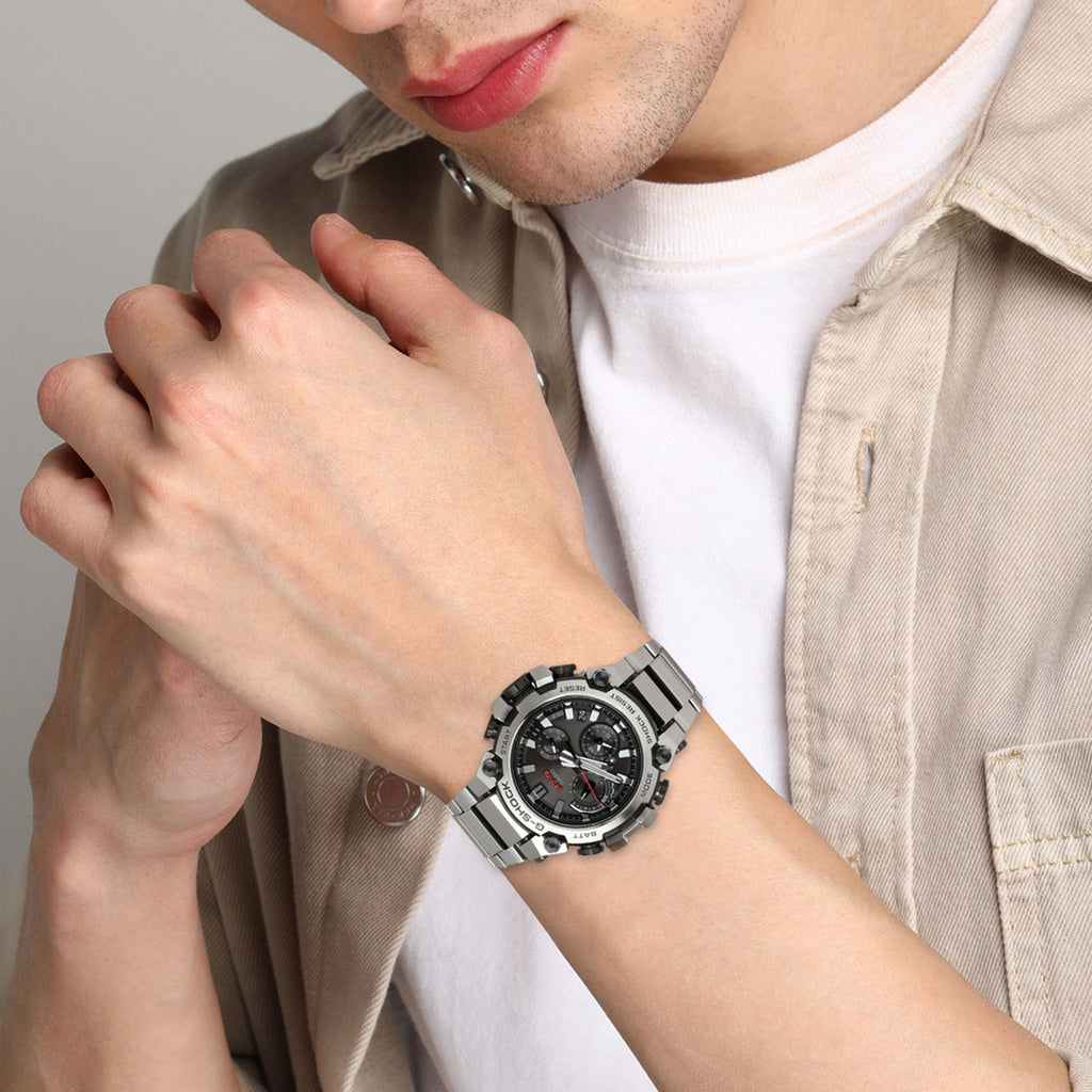 G-Shock Men Quartz Grey Dial Chronograph Stainless Steel Watch G1306