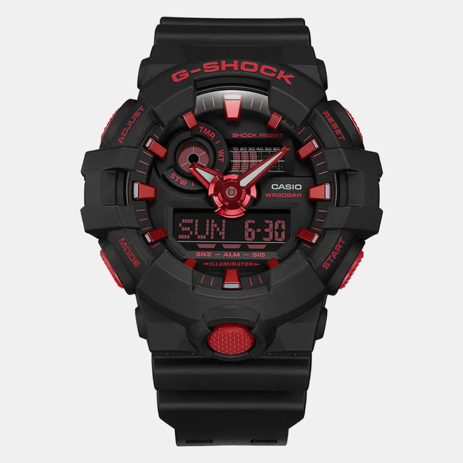 G-Shock Men Quartz Black Dial Analog Resin Watch G1308