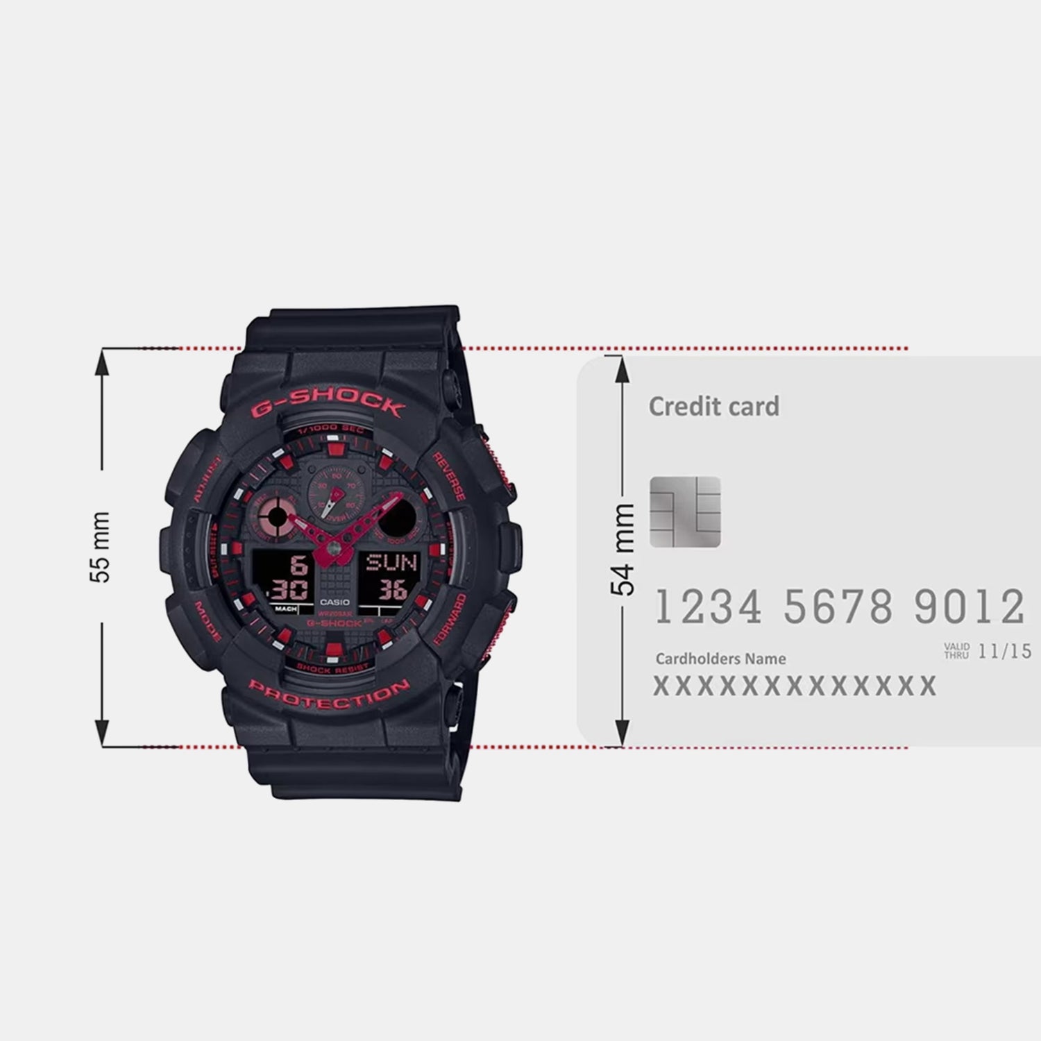 G-Shock Men Quartz Black Dial Digital Resin Watch G1310
