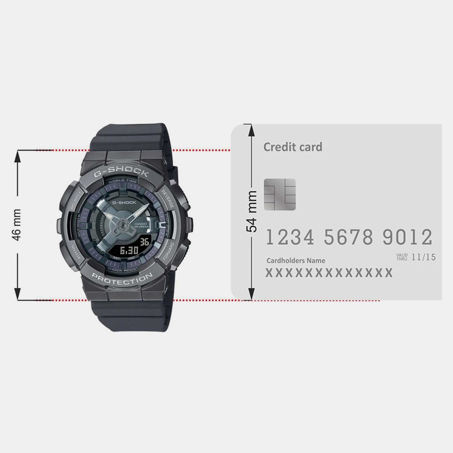 G-Shock Men Quartz Grey Dial Analog-Digital Resin Watch G1317