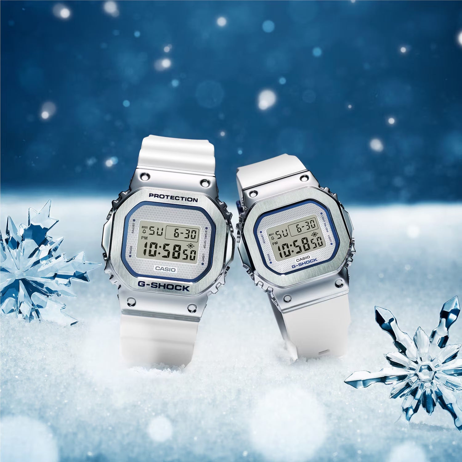 G-Shock Women Quartz White Dial Digital Resin Watch G1318