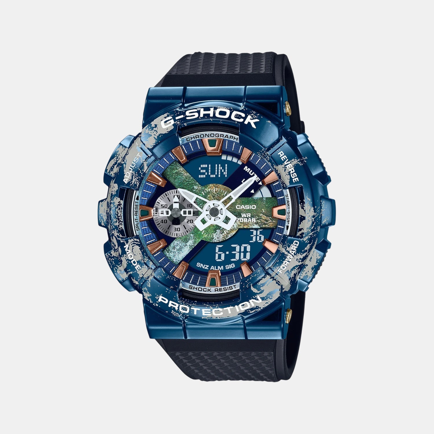 G-Shock Men Quartz Blue Dial Analog-Digital Resin Watch G1341