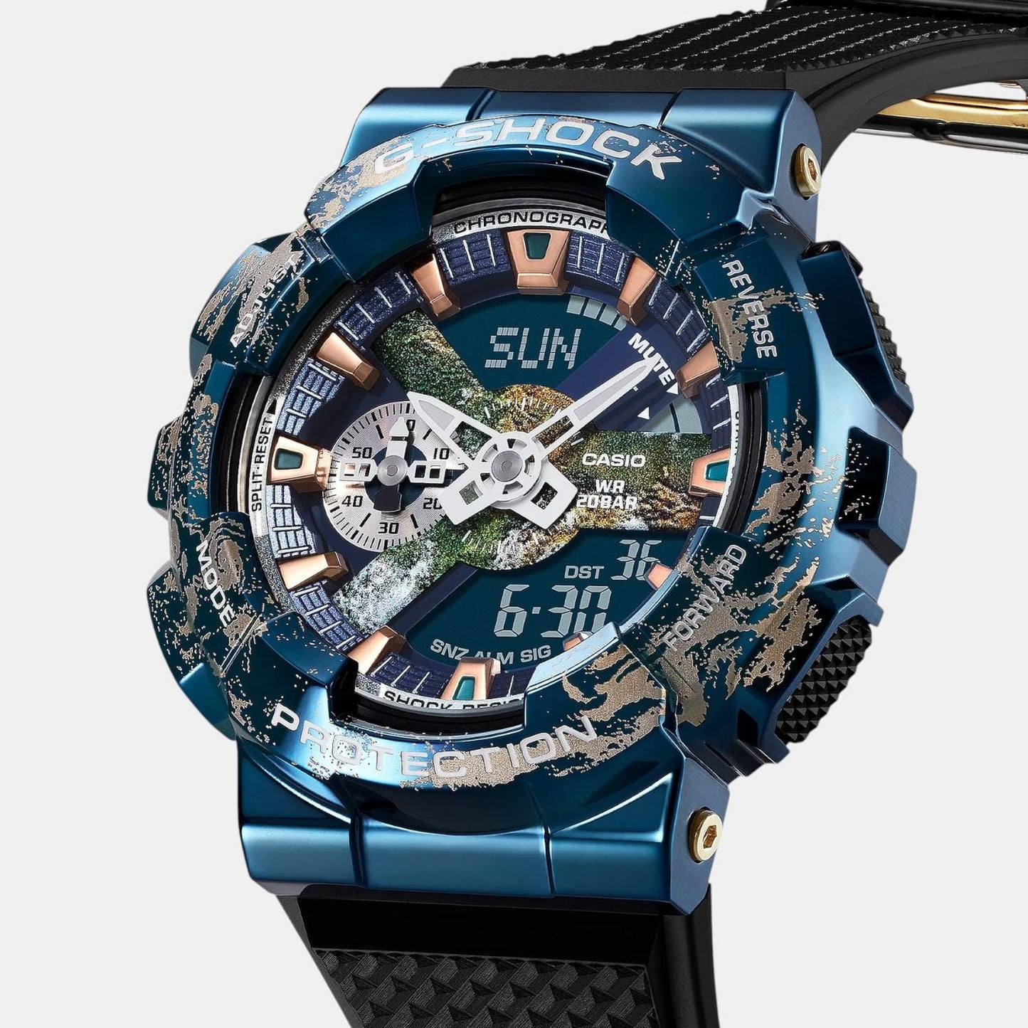G-Shock Men Quartz Blue Dial Analog-Digital Resin Watch G1341