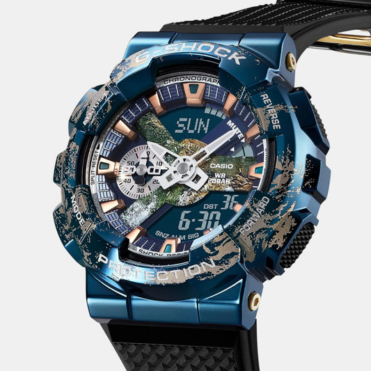 G-Shock Men Quartz Blue Dial Analog-Digital Resin Watch G1341