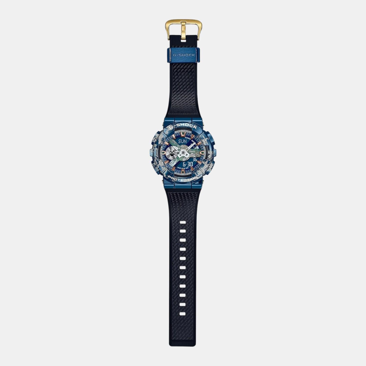 G-Shock Men Quartz Blue Dial Analog-Digital Resin Watch G1341