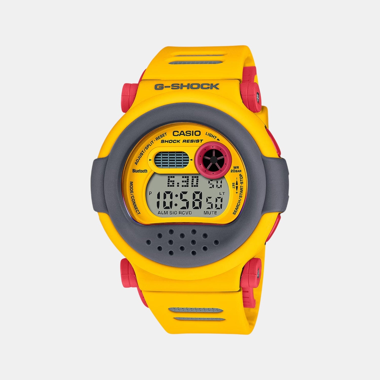 G-Shock Men Quartz Yellow Dial Digital Resin Watch G1344