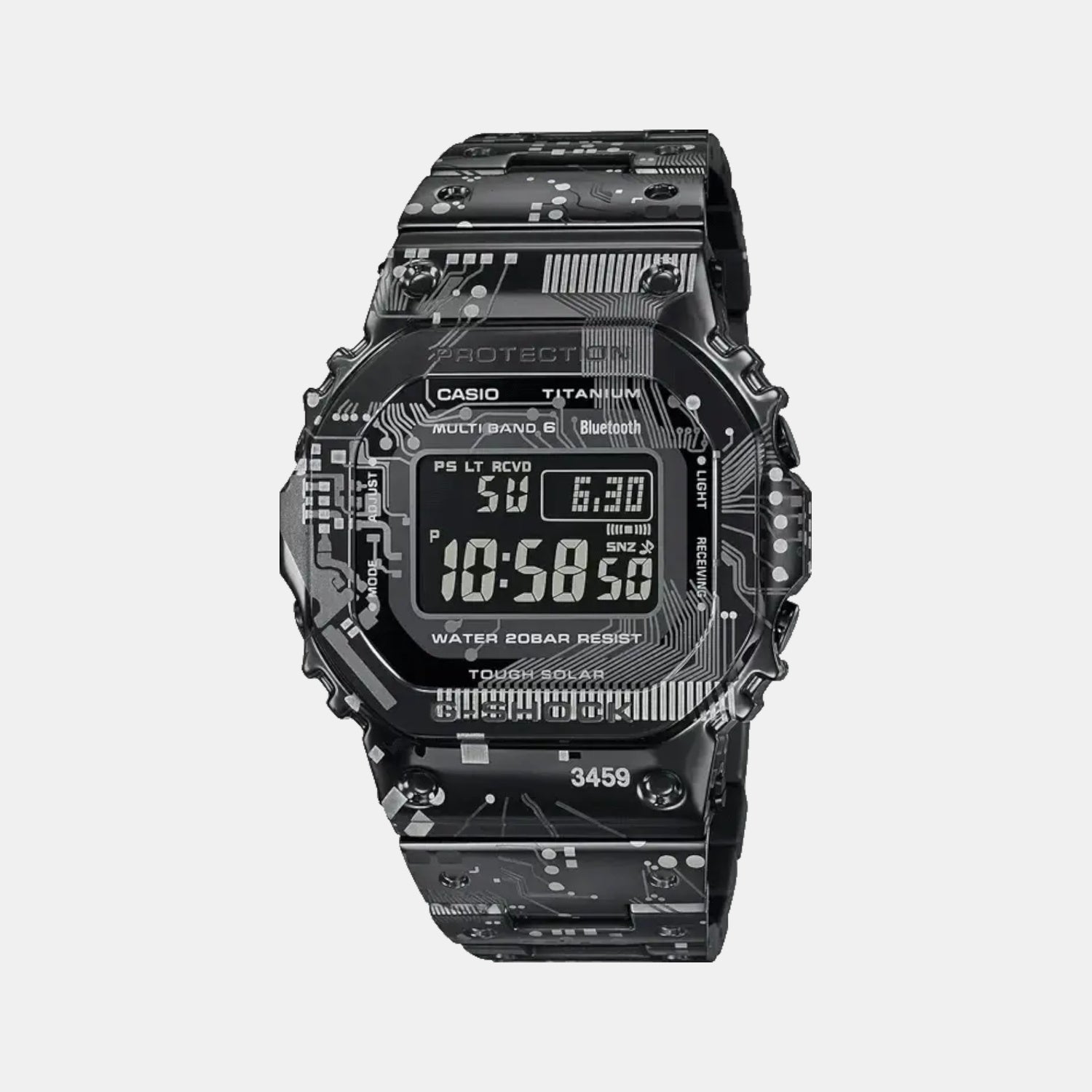 G-Shock Men Quartz Black Dial Digital Stainless Steel Watch G1349