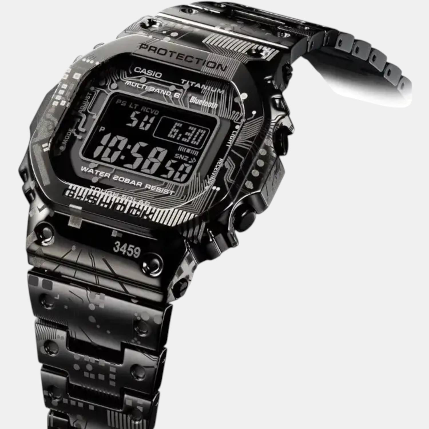 Casio G-Shock Men Quartz Black Dial Digital Stainless Steel Watch G1349
