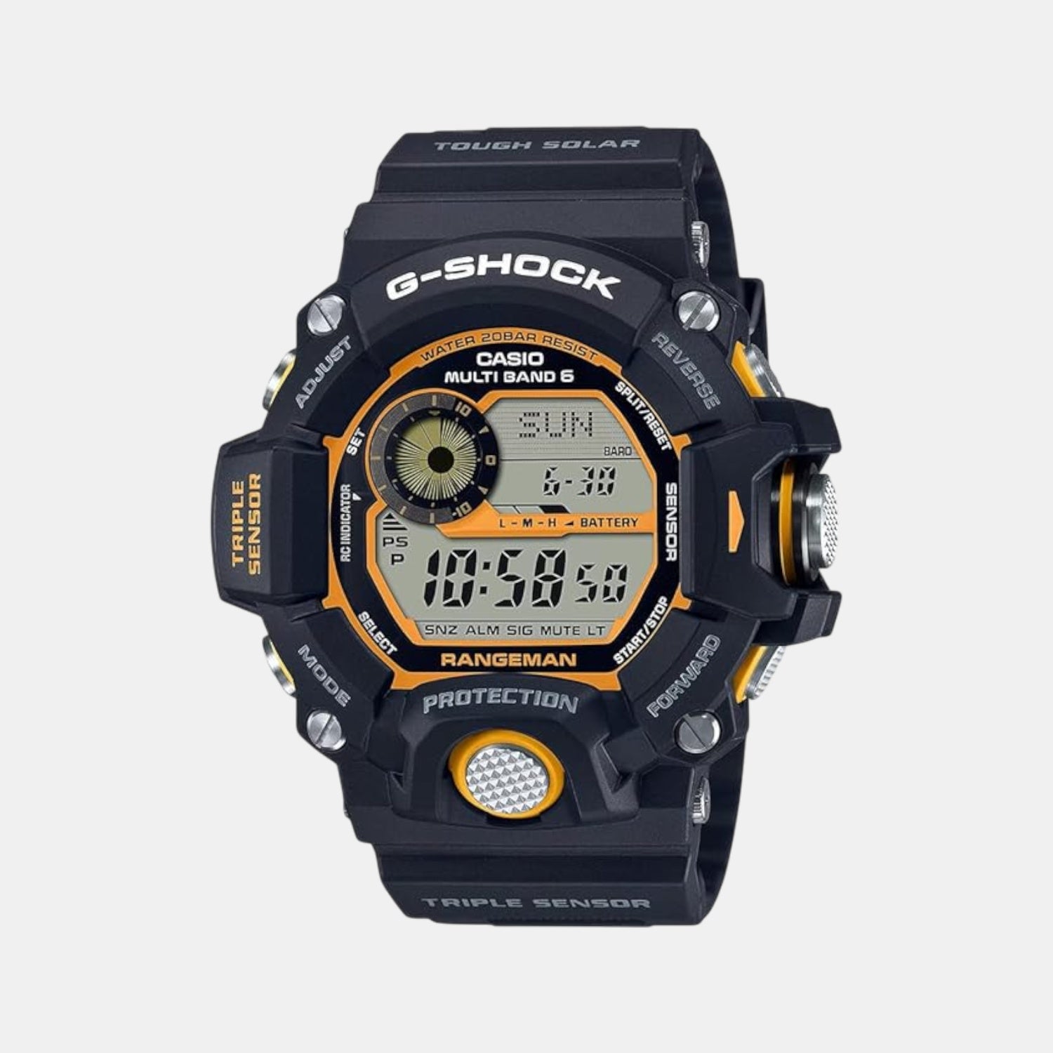 G-Shock Men Quartz Black Dial Digital Resin Watch G1350