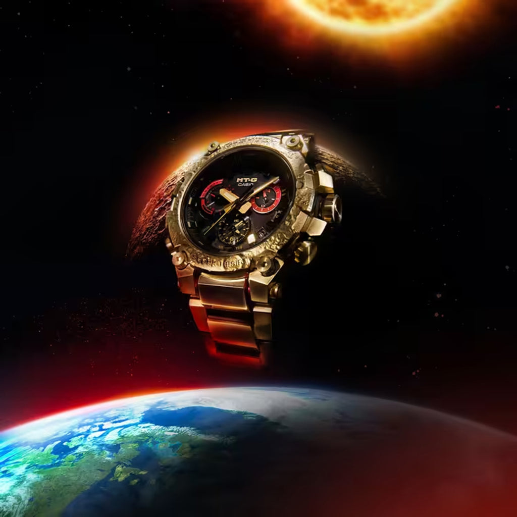 G-Shock Men Solar Black Dial Chronograph Stainless Steel Watch G1352