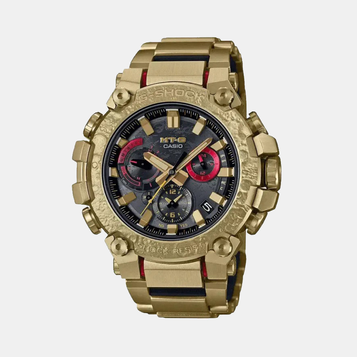 G-Shock Men Solar Black Dial Chronograph Stainless Steel Watch G1352