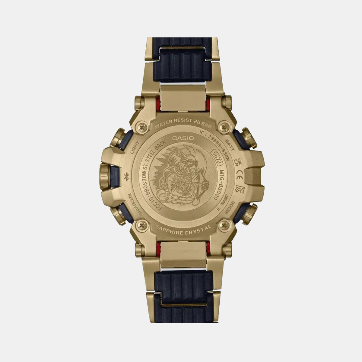 G-Shock Men Solar Black Dial Chronograph Stainless Steel Watch G1352