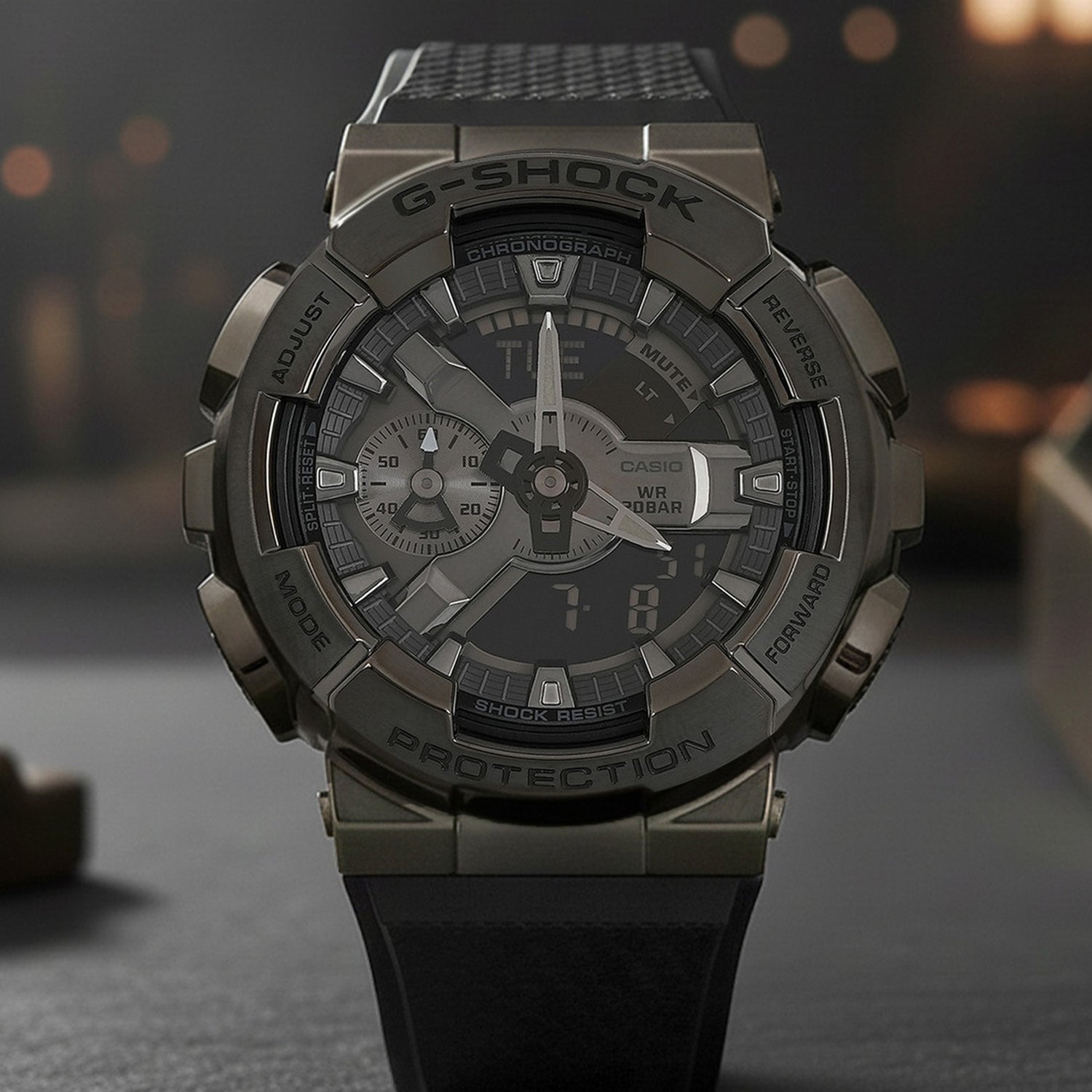 G-Shock Men Quartz Grey Dial Analog-Digital Resin Watch G1370