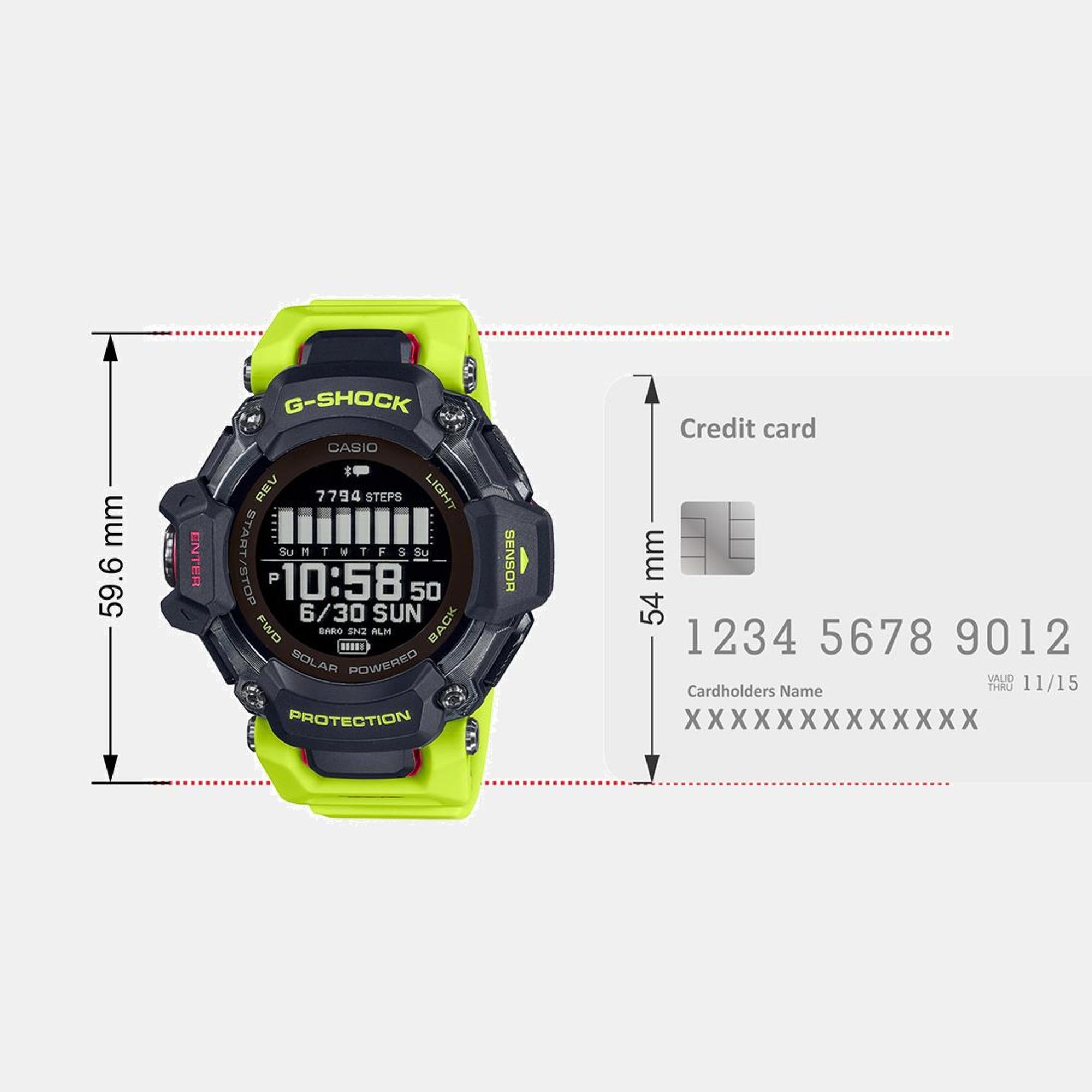G-Shock Men Quartz Black Dial Digital Resin Watch G1380