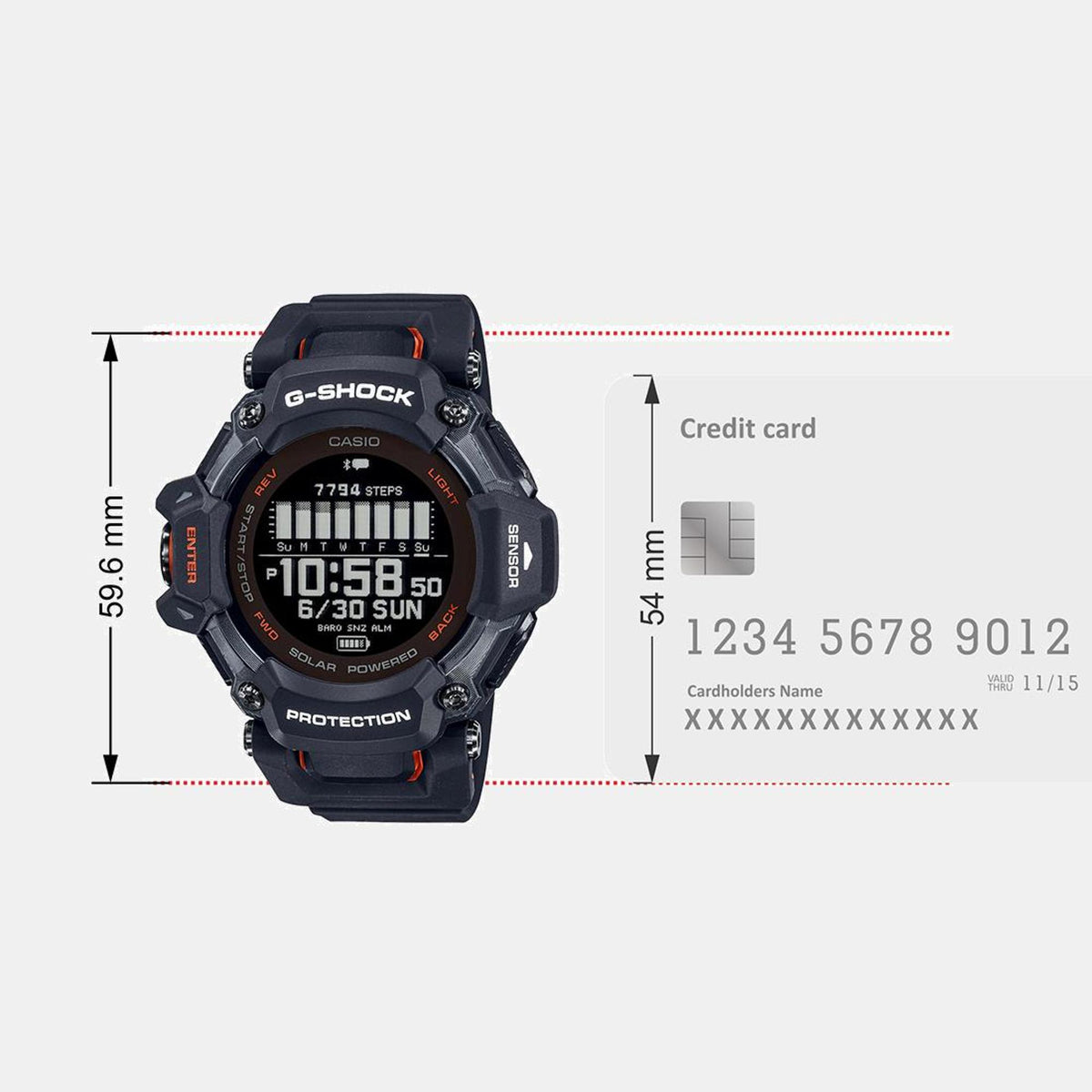 G-Shock Men Quartz Black Dial Digital Resin Watch G1381