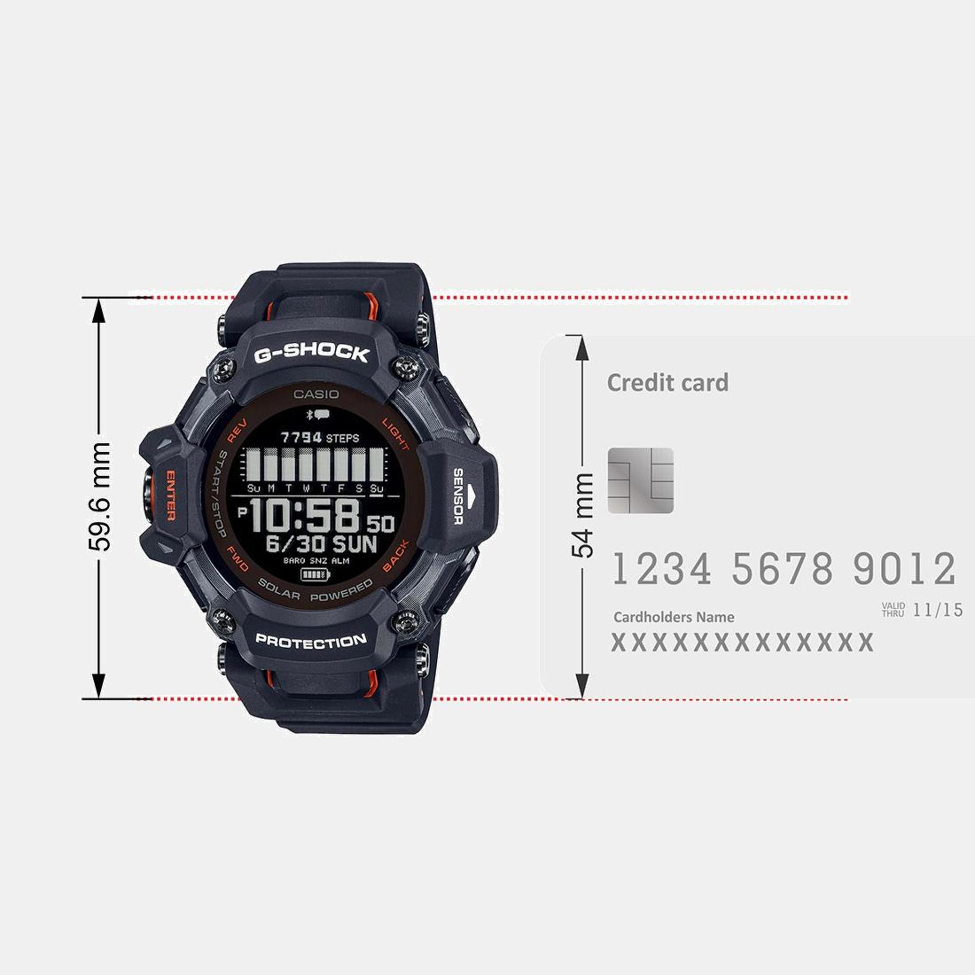 G-Shock Men Quartz Black Dial Digital Resin Watch G1381