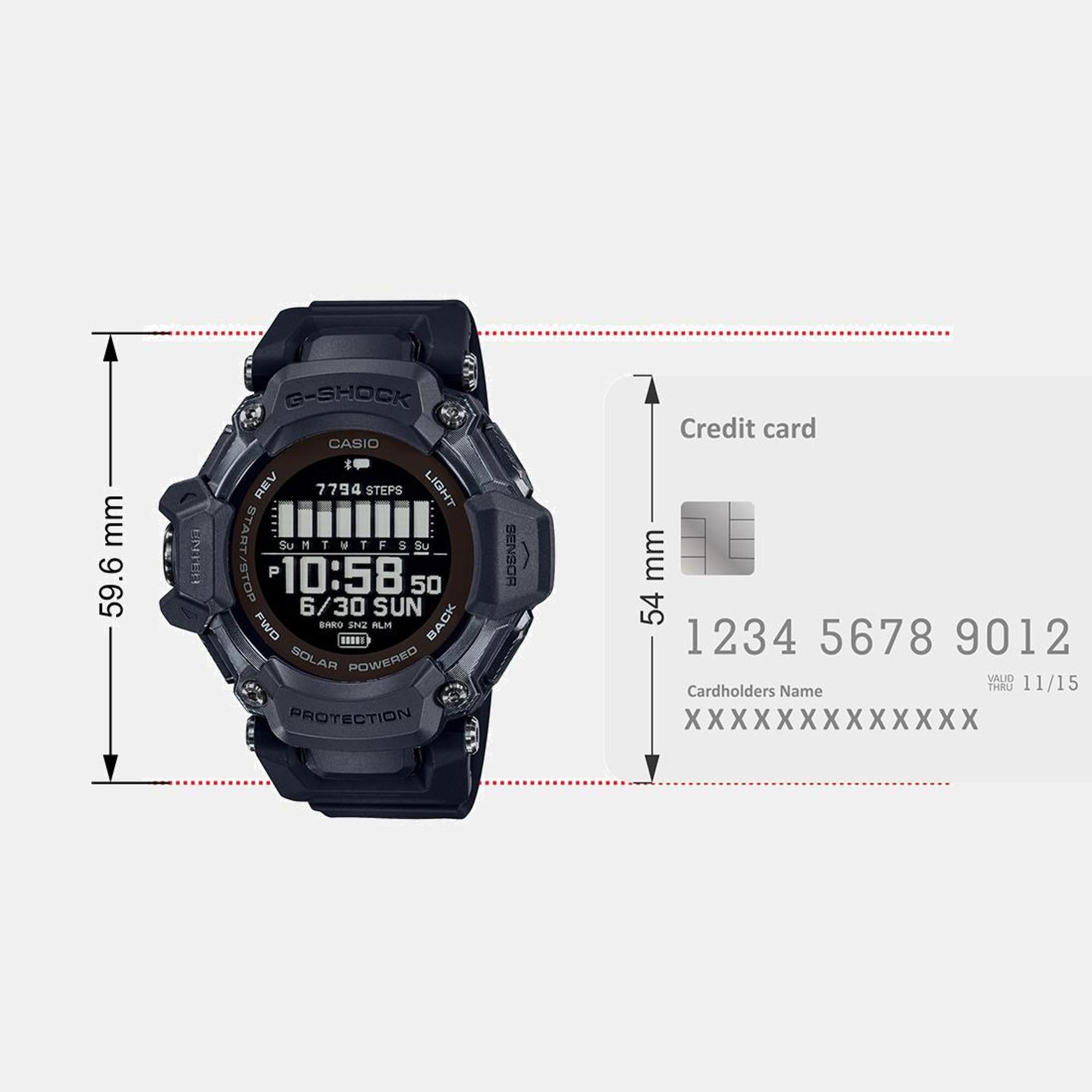 G-Shock Men Quartz Black Dial Digital Resin Watch G1382