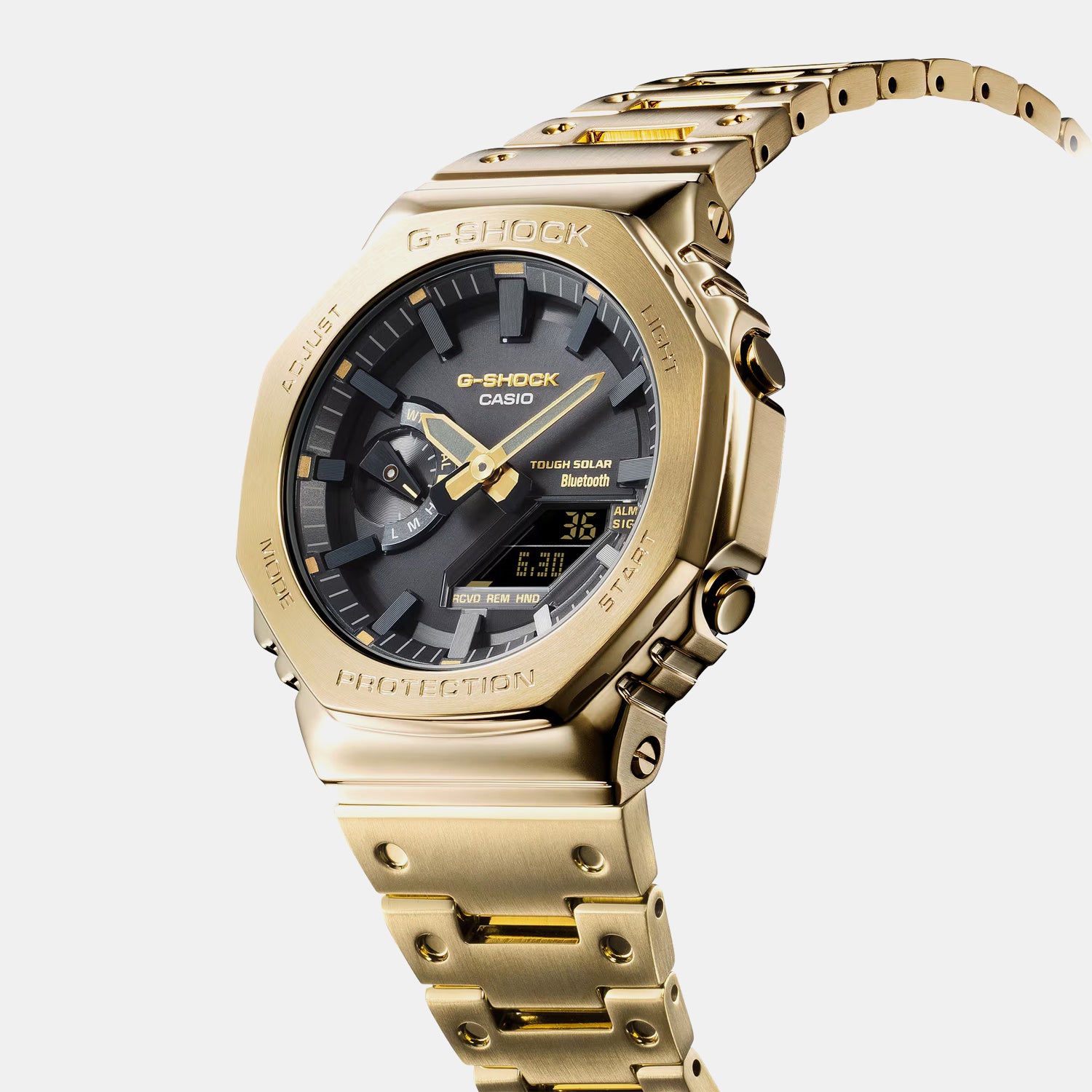 G-Shock Men Quartz Black Dial Analog-Digital Stainless Steel Watch G1384