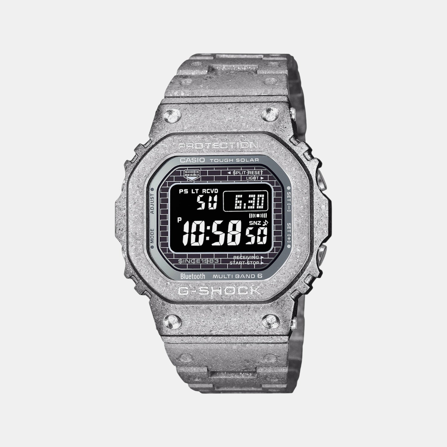 G-Shock Men Solar Black Dial Digital Stainless Steel Watch G1393