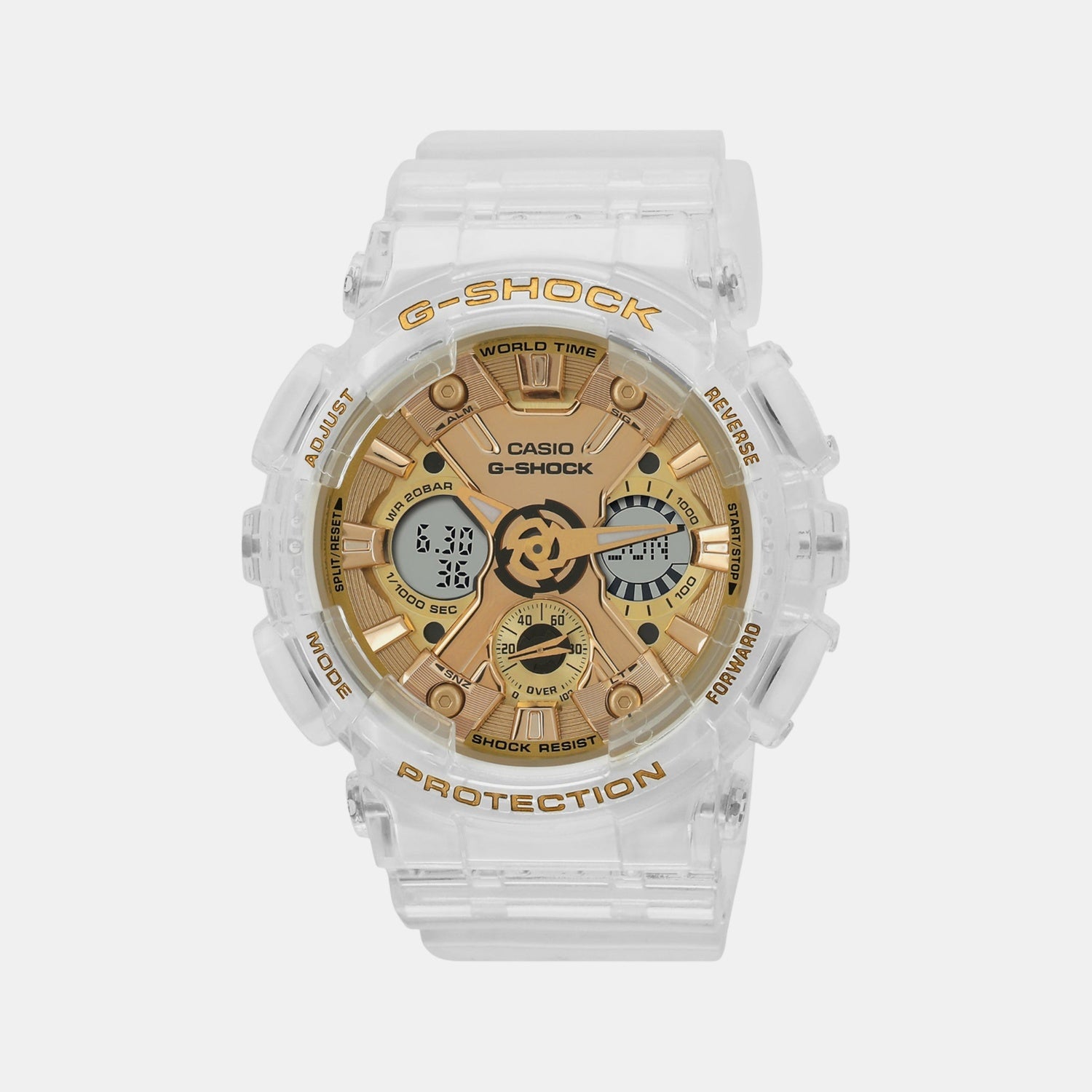 G-Shock Women Women Quartz Gold Dial Analog-Digital Resin Watch G1401