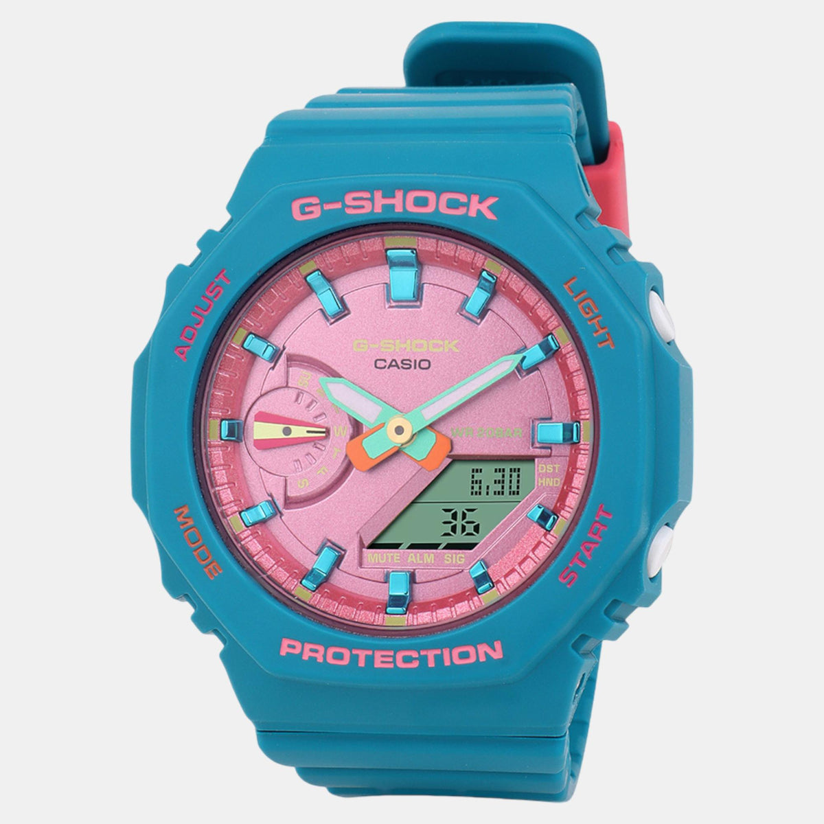 G-Shock Women Quartz Pink Dial Analog-Digital Resin Watch G1418