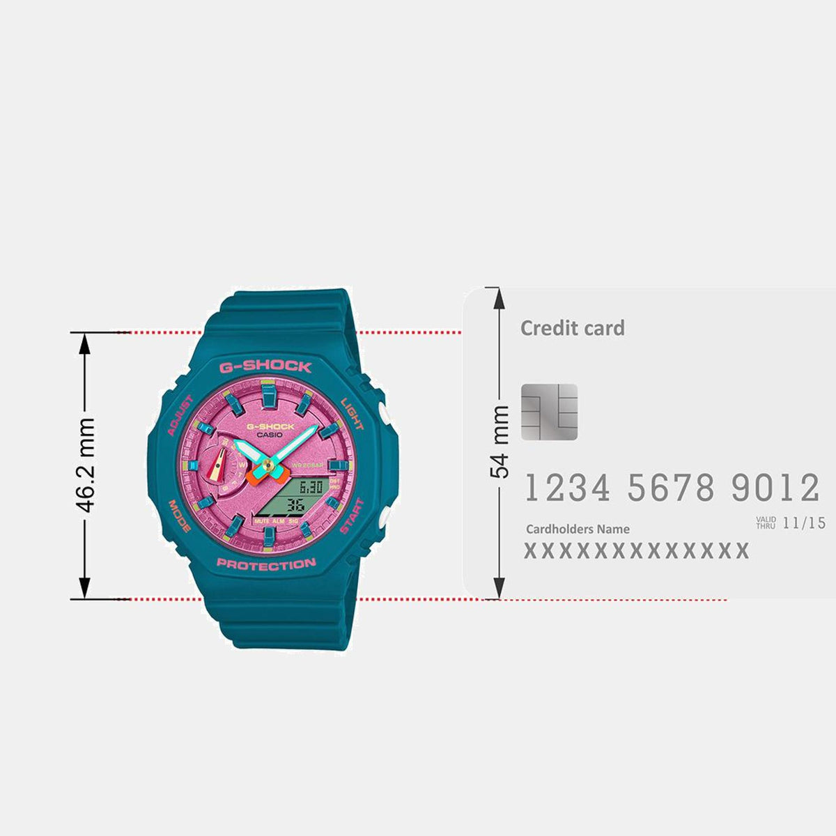 G-Shock Women Quartz Pink Dial Analog-Digital Resin Watch G1418