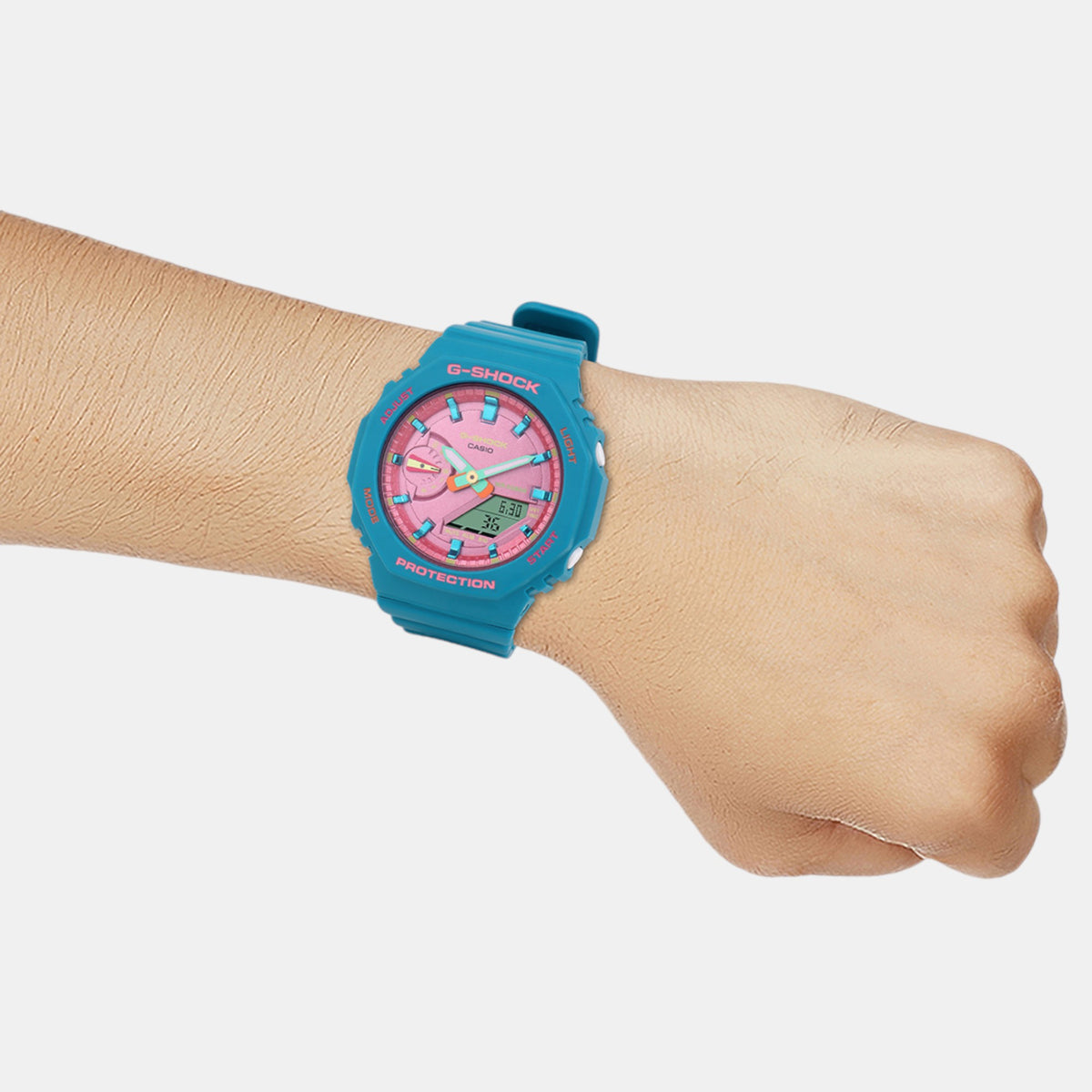 G-Shock Women Quartz Pink Dial Analog-Digital Resin Watch G1418