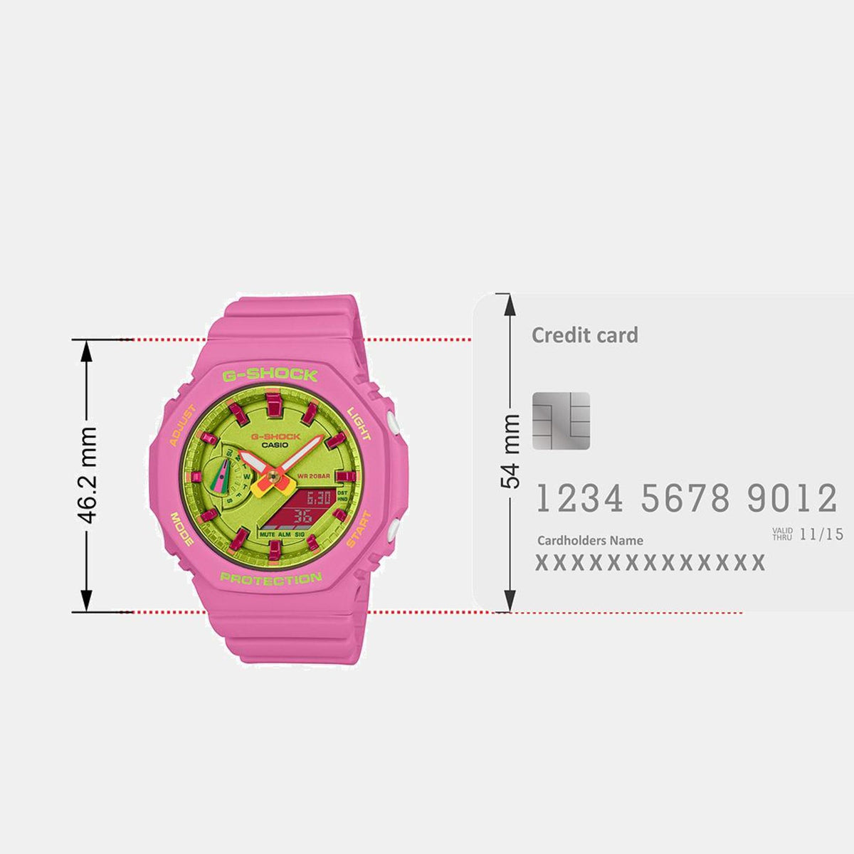 G-Shock Women Quartz Green Dial Analog-Digital Resin Watch G1419