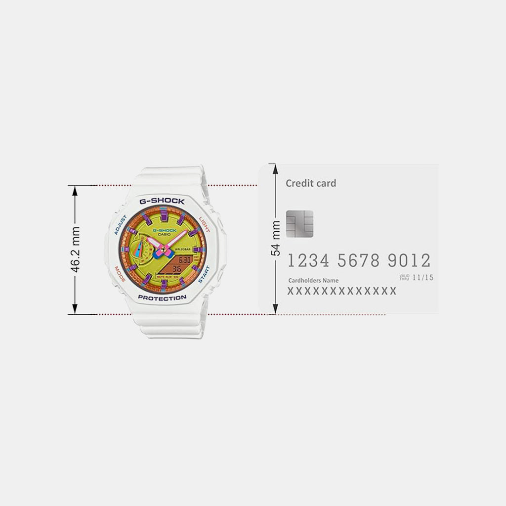 G-Shock Women Quartz Yellow Dial Analog-Digital Resin Watch G1420