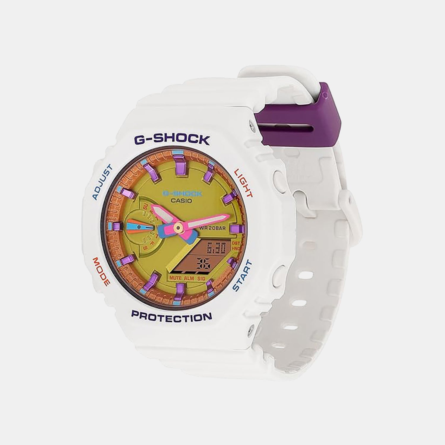 G-Shock Women Quartz Yellow Dial Analog-Digital Resin Watch G1420