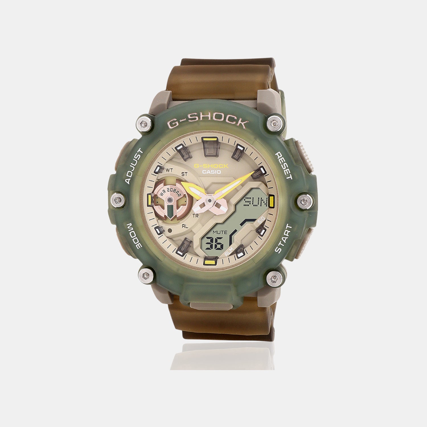 G-Shock Women Quartz Beige Dial Analog-Digital Resin Watch G1421