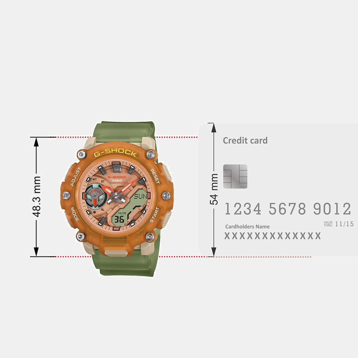 G-Shock Women Quartz Orange Dial Analog-Digital Resin Watch G1422