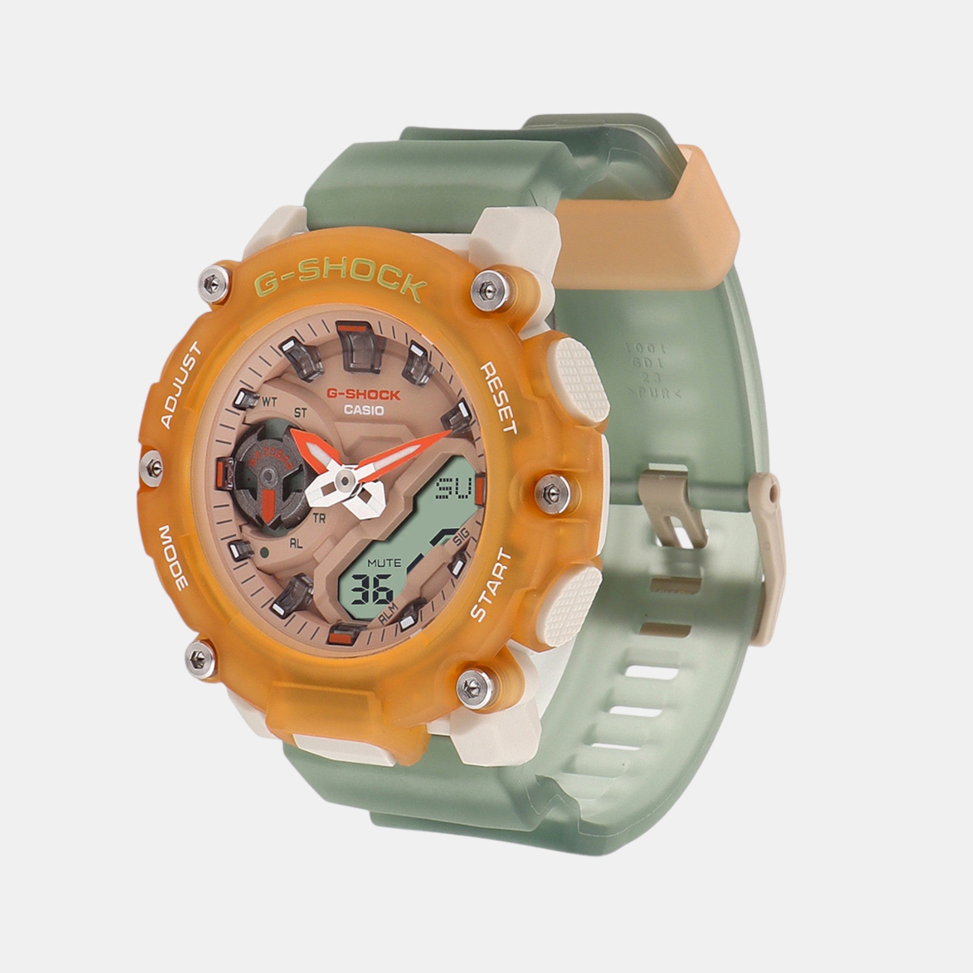 G-Shock Women Quartz Orange Dial Analog-Digital Resin Watch G1422