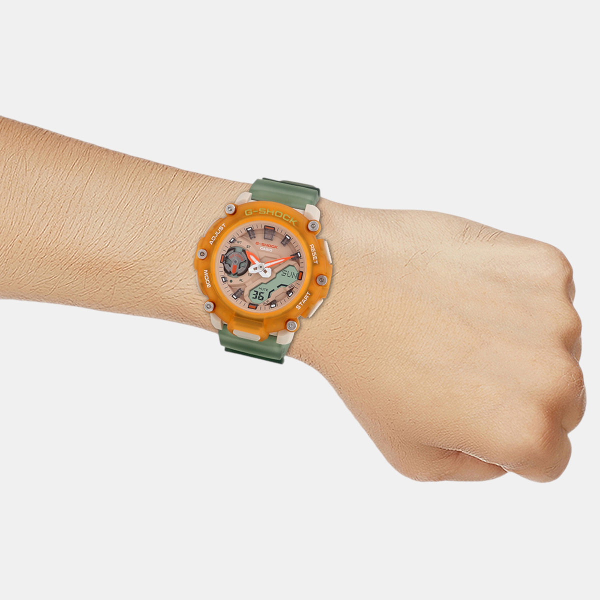 G-Shock Women Quartz Orange Dial Analog-Digital Resin Watch G1422