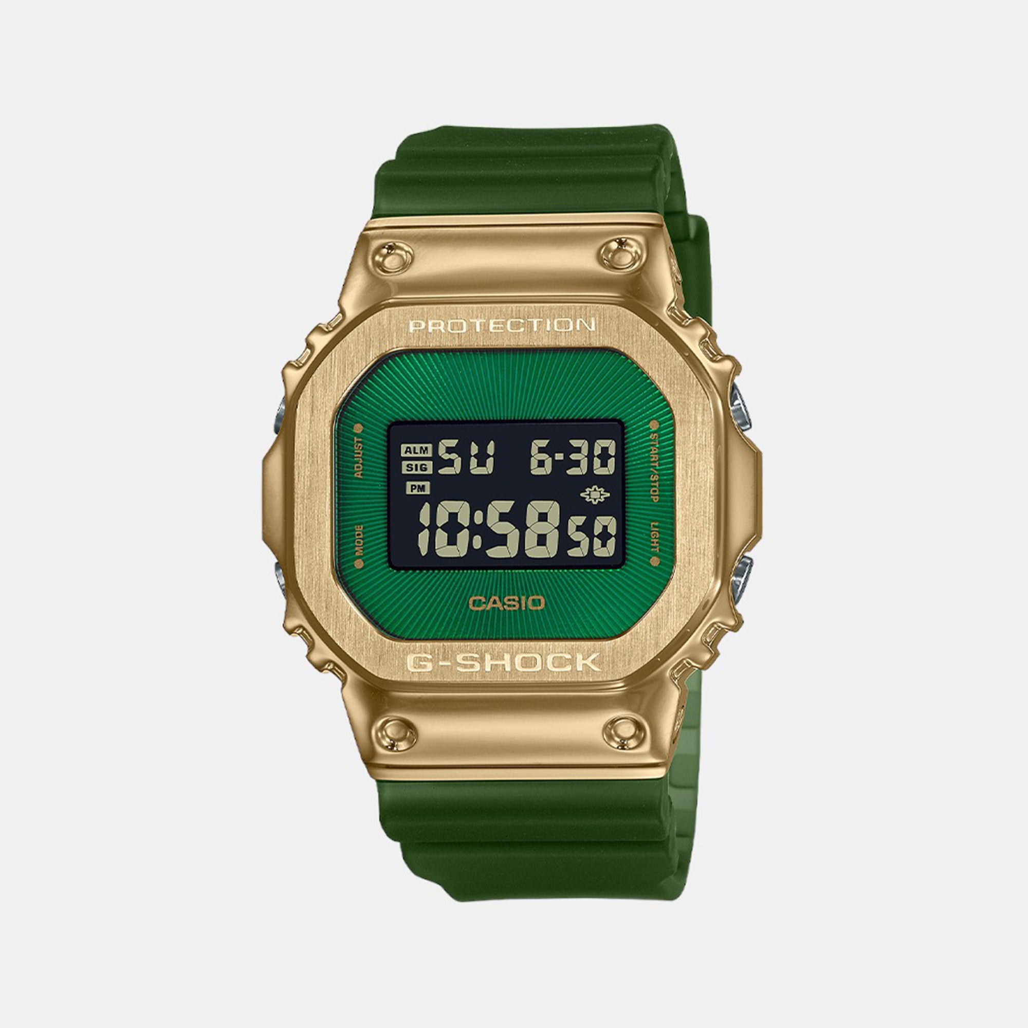 Casio Rectangular Green Digital watch