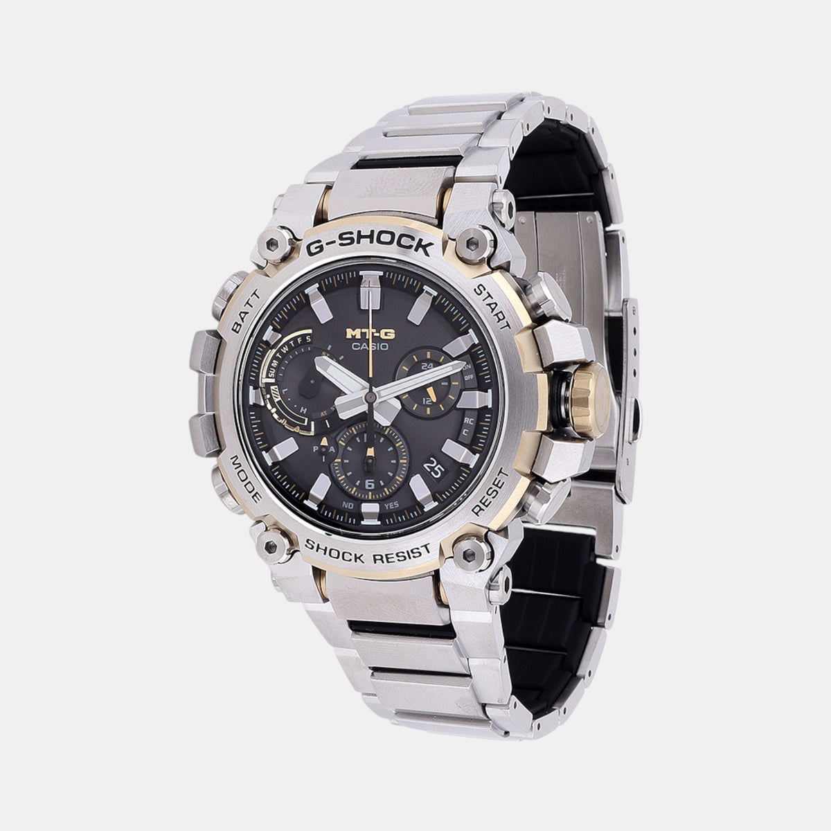 G-Shock Men Quartz Black Dial Chronograph Stainless Steel Watch G1446