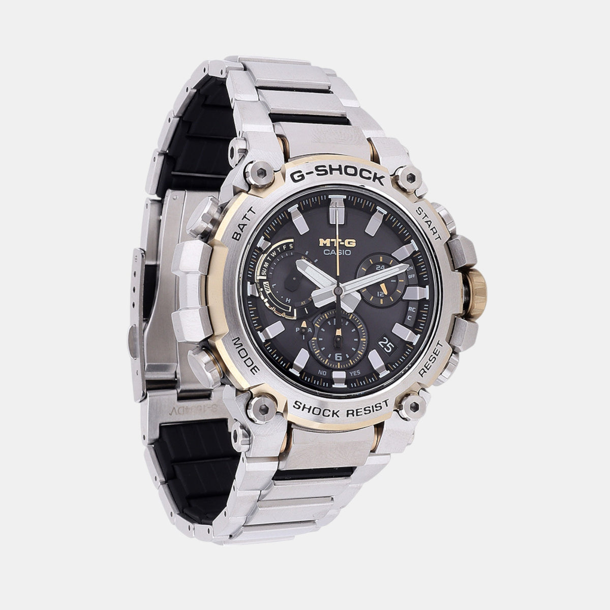 G-Shock Men Quartz Black Dial Chronograph Stainless Steel Watch G1446