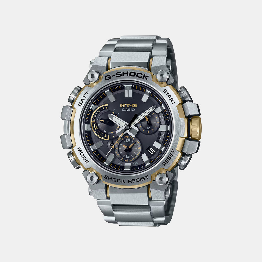 G-Shock Men Quartz Black Dial Chronograph Stainless Steel Watch G1446
