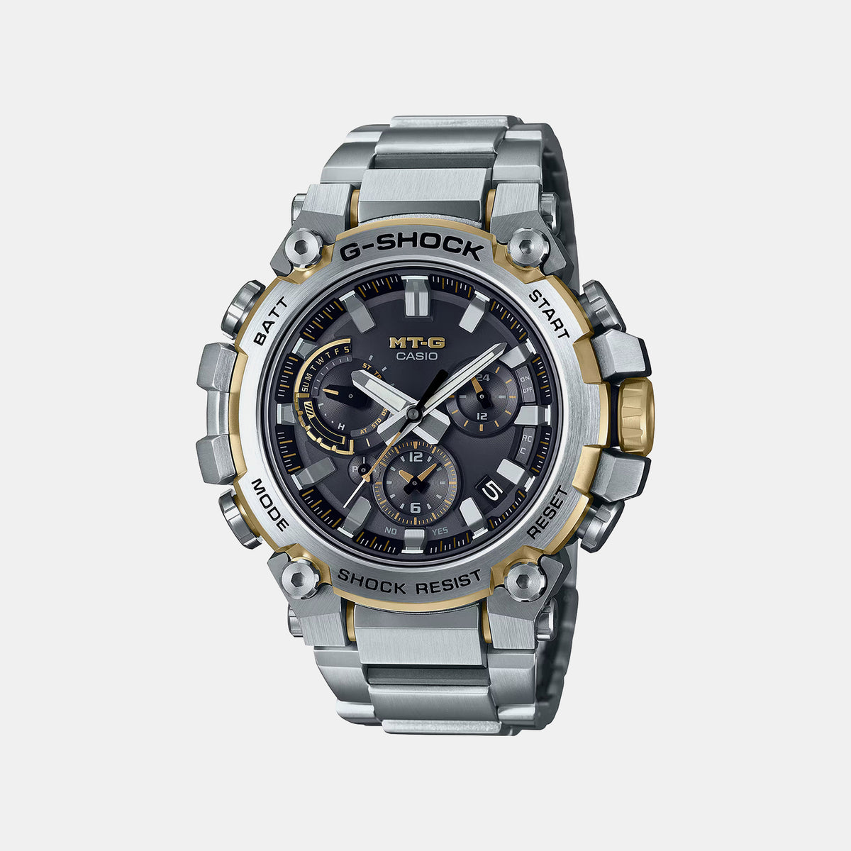 G-Shock Men Quartz Black Dial Chronograph Stainless Steel Watch G1446