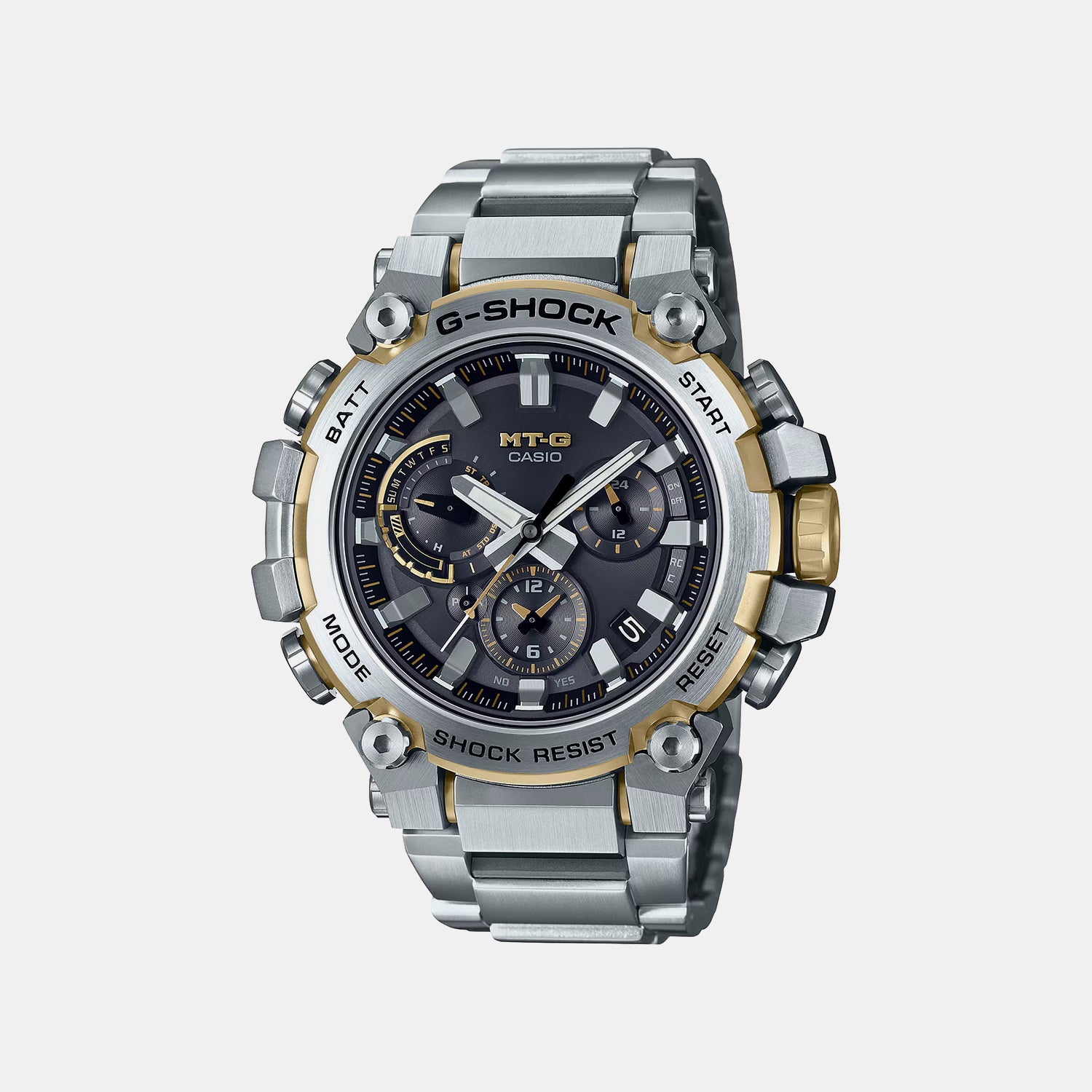 G-Shock Men Quartz Black Dial Chronograph Stainless Steel Watch G1446