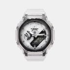 Casio Octagon White Analog-Digital watch