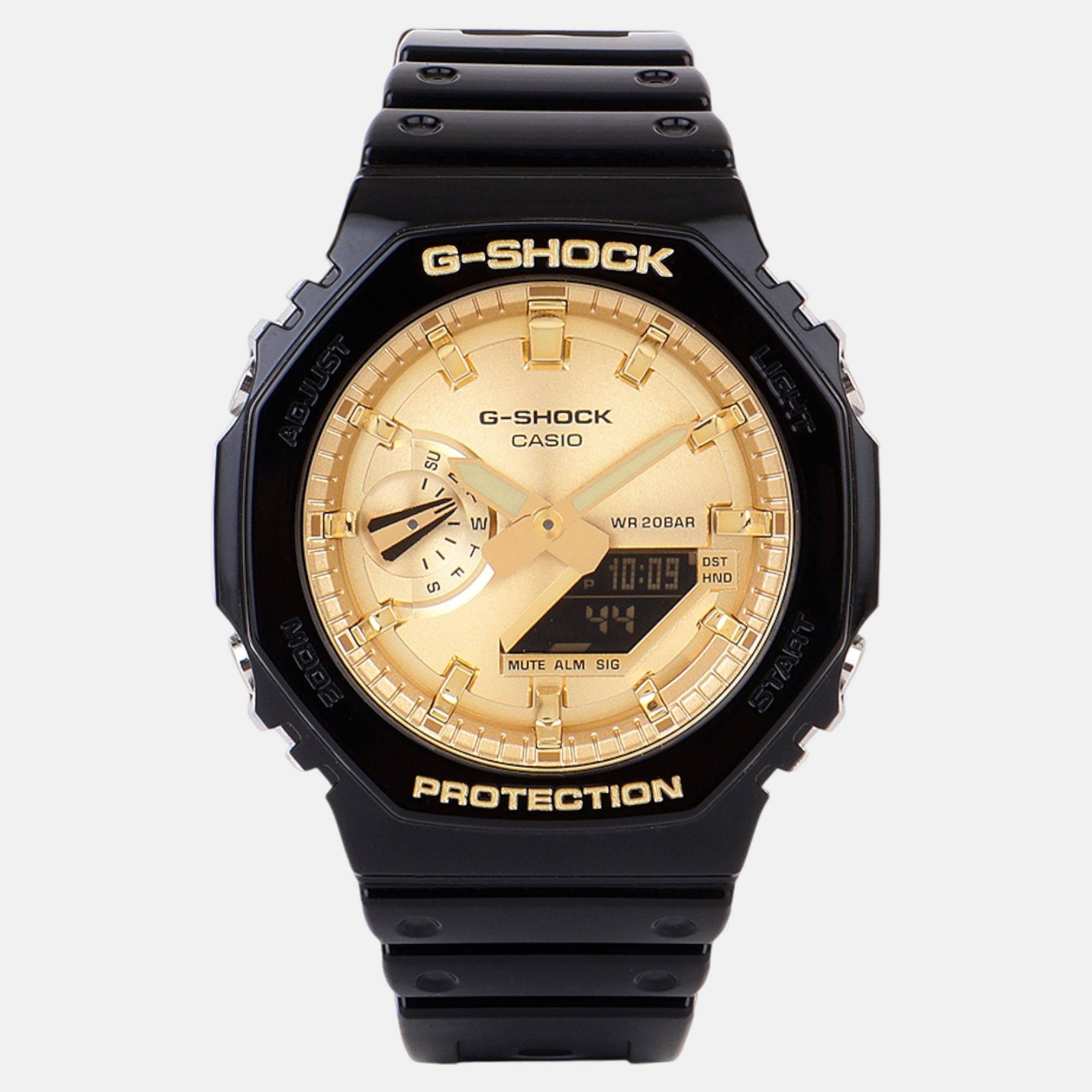 G-Shock Men Quartz Gold Dial Analog-Digital Resin Watch G1453