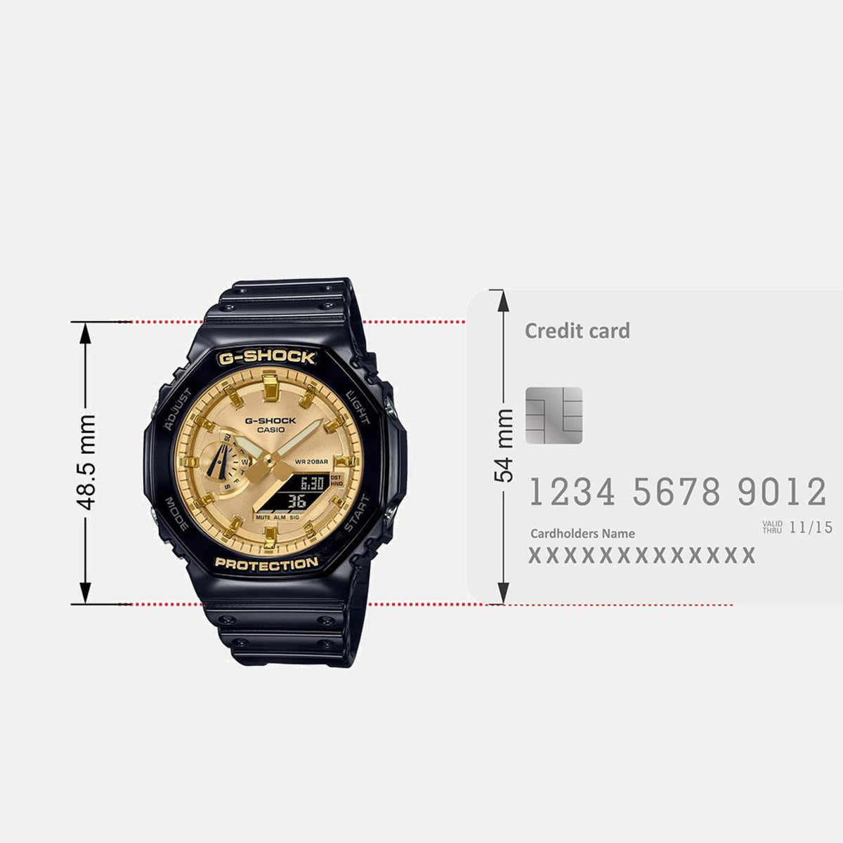 G-Shock Men Quartz Gold Dial Analog-Digital Resin Watch G1453
