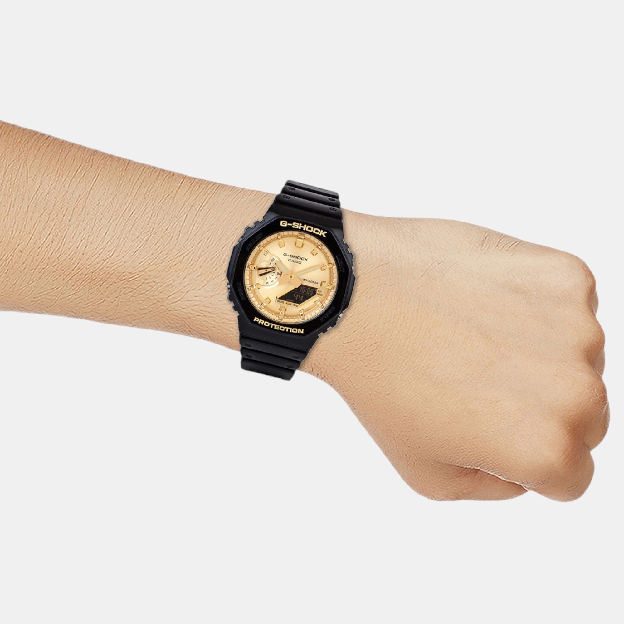 G-Shock Men Quartz Gold Dial Analog-Digital Resin Watch G1453